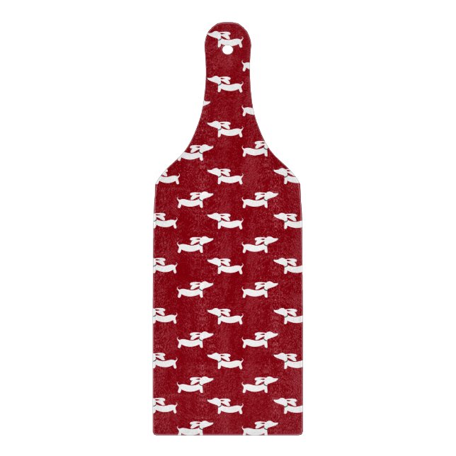 Wiener Dog Red Kitchen Cutting Board (Front)