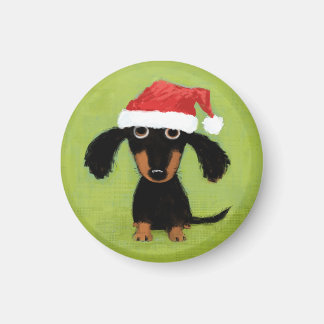 Wiener Dog Santa | Funny Dachshund Christmas Xmas Magnet