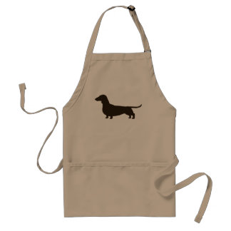 Wiener Dog Silhouette (Short Haired Dachshund) Standard Apron