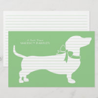 Wiener Dog Stationery Dachshund Puppy