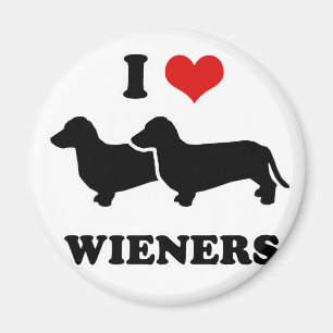 WIENER DOG TEES - "I love my wieners" Magnet