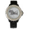 Wiener Dog Watch Trendy Grey Chevrons