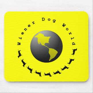 Wiener Dog World Graphic Mouse Pad