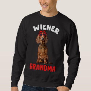 Wiener Grandma Funny Dachshund Grandma Doxie Dog L Sweatshirt