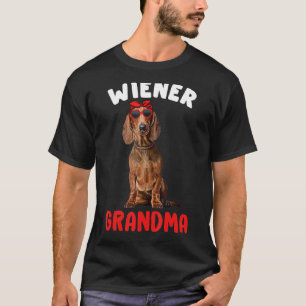 Wiener Grandma Funny Dachshund Grandma Doxie Dog L T-Shirt