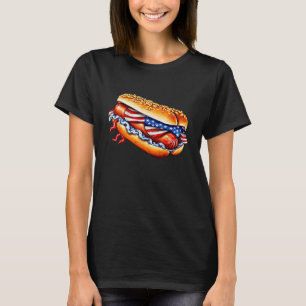 Wiener Hotdog Costume USA 4th of July Party Outfit T-Shirt