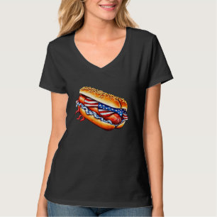 Wiener Hotdog Costume USA 4th of July Party Outfit T-Shirt