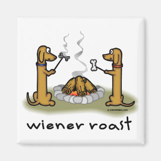 Wiener Roast Dachshund Themed Magnet
