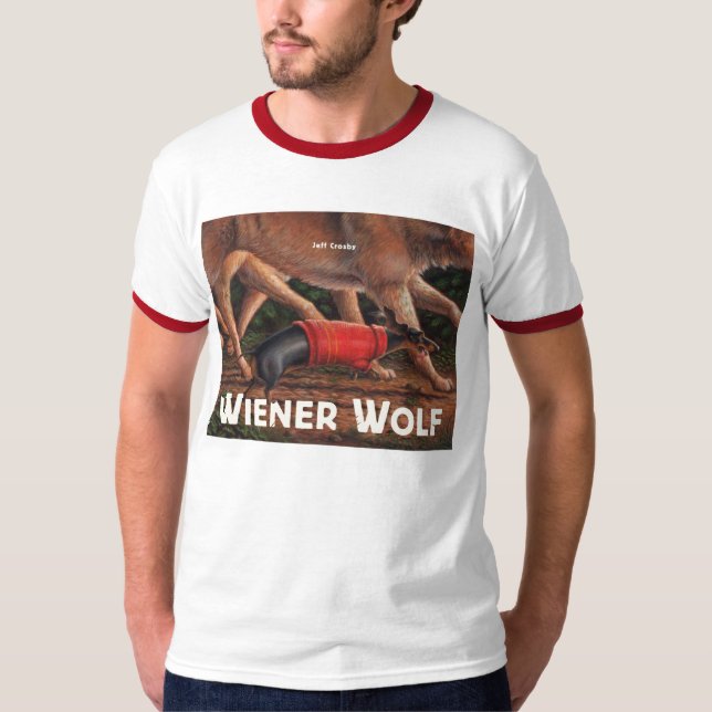 Wiener Wolf men's colour collar shirt (Front)