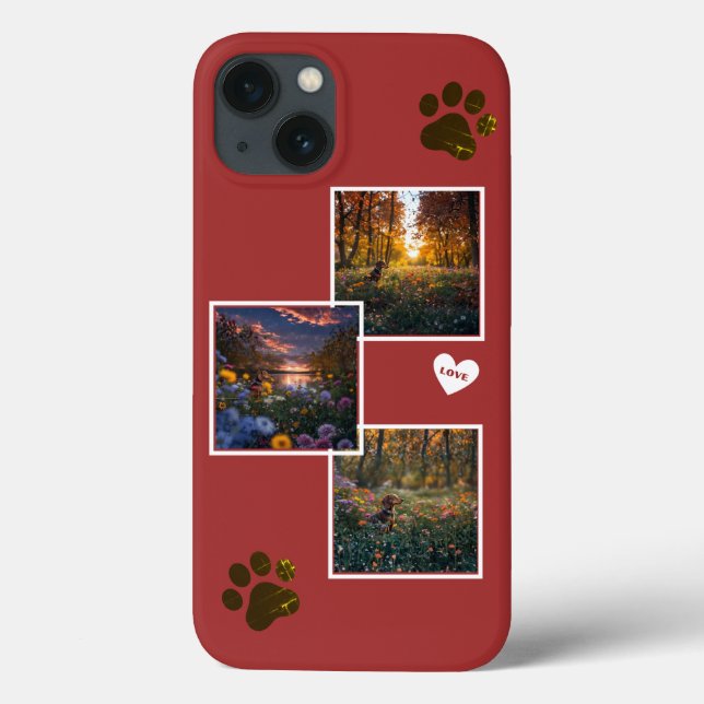 Wiener Wonder: Dachshund Photo Collage iPhone Case (Back)