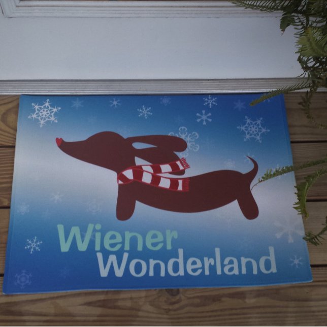 Wiener Wonderland Dachshund Doormat (Creator Uploaded)