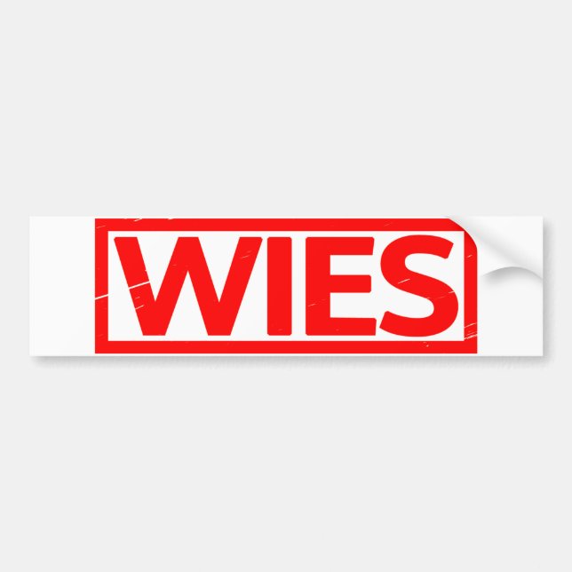 Wies Stamp Bumper Sticker (Front)