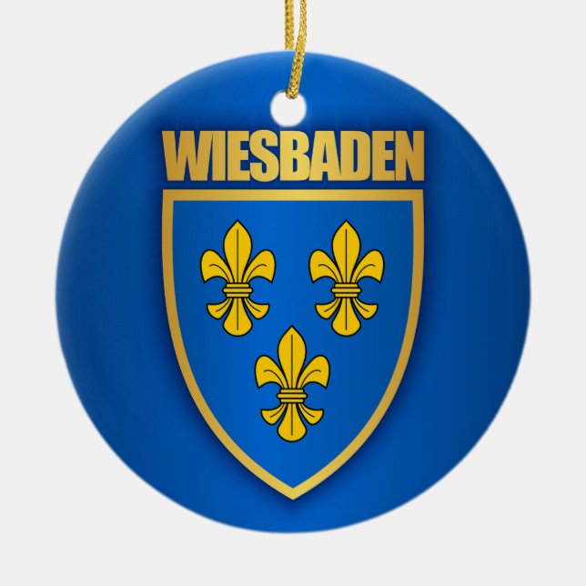 Wiesbaden Ceramic Tree Decoration (Front)