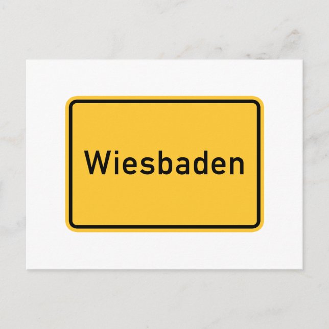 Wiesbaden, Germany Road Sign Postcard (Front)