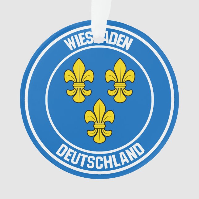 Wiesbaden Round Emblem Ornament (Front)