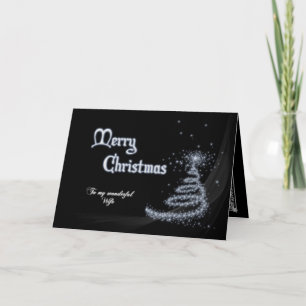 Wife, a Black and white Christmas card