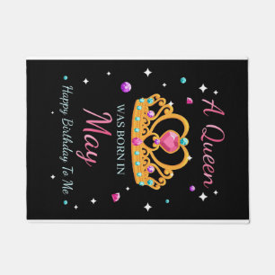 Wife Art A Queen Was Born In May Doormat
