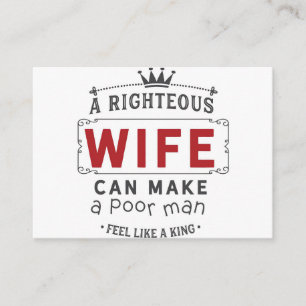 Wife Art A Righteous Wife Business Card