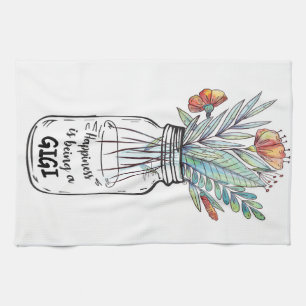 Wife Art Happiness Is Being A GiGi Tea Towel