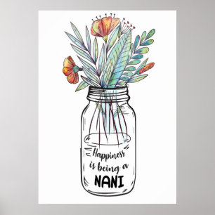 Wife Art Happiness Is Being A Nani Poster