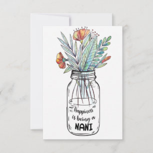 Wife Art Happiness Is Being A Nani Thank You Card