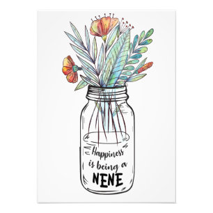 Wife Art Happiness Is Being A Nene Photo Print