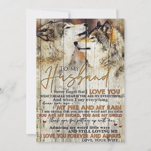 Wife Art To My Husband I Love You Thank You Card