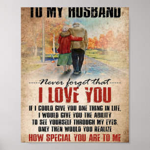 Wife Art To My Husband Never Forget Poster