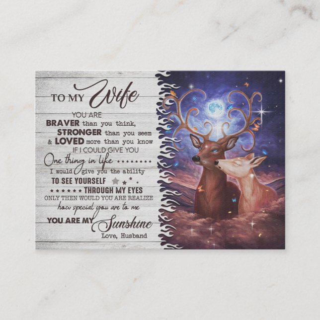 Wife Art To My Wife Braver Loved Business Card (Front)