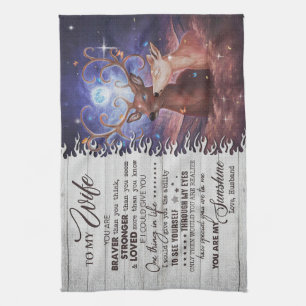 Wife Art To My Wife Braver Loved Tea Towel