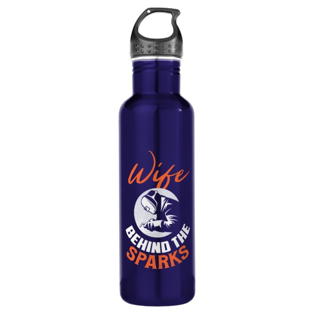 Wife Behind The Sparks 710 Ml Water Bottle (Front)