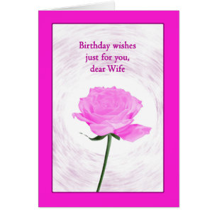 Wife Birthday Beautiful Pink Rose