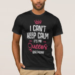 Wife Birthday Party Queen Funny Husband T-Shirt<br><div class="desc">Wife Birthday Party Queen Funny Husband. Hilarious Wife's Birthday Humour Dad Mum.</div>