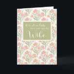 Wife Birthday With My Love Pink Flower Pattern  Card<br><div class="desc">Pretty card for your wife on her birthday has a sweet floral design,  with a loving message that reads,  "With all my love to a very special Wife." It's a perfect way to express your love and let her know how much she means to you.</div>