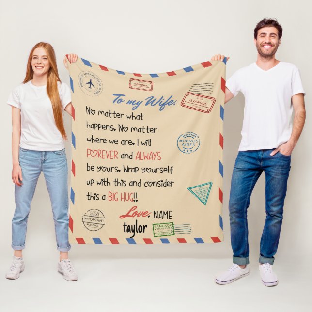 Wife Blanket Custom Design Wedding Gift (In Situ)