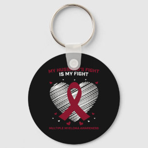 Wife Blood Cancer Fighter Husband Multiple Myeloma Key Ring