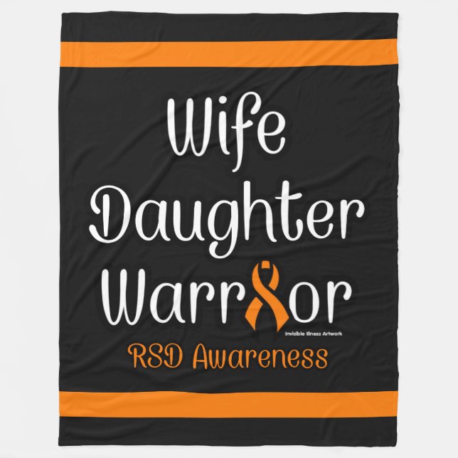 Wife Daughter Warrior...RSD Fleece Blanket (Front)