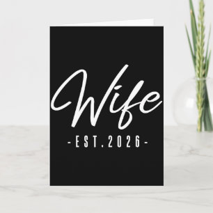 Wife est 2026 married honeymoon bride mrs. wedding card