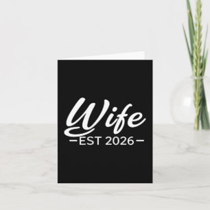 Wife Est 2026 Shirt Married Honeymoon Wedding 1 Card