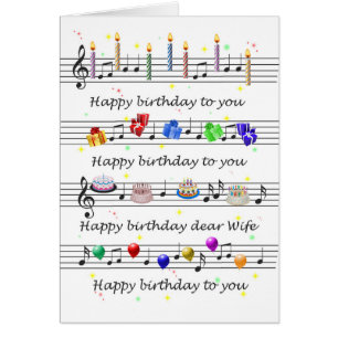 Wife Funny Happy Birthday Song Sheet Music