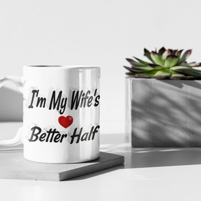 Wife funny quote black text coffee mug (Creator Uploaded)