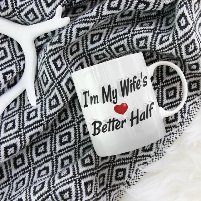 Wife funny quote black text large coffee mug (Creator Uploaded)