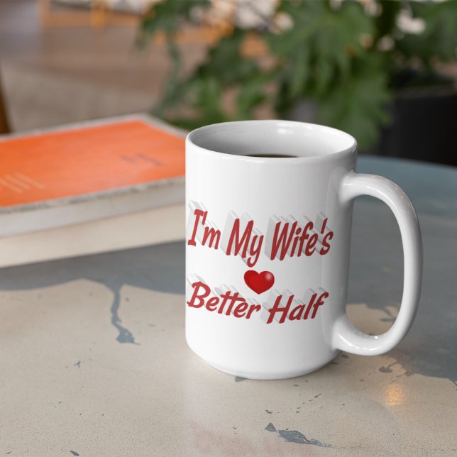 Wife funny quote red text large coffee mug (Creator Uploaded)