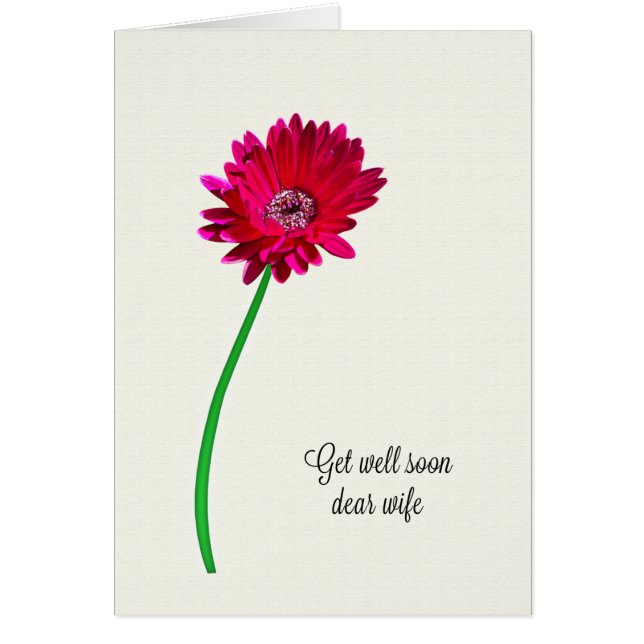Wife Get Well Soon Painted Flower (Front)