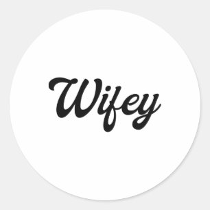 Wife Gift Couples Tee Set Mens Women Hub Classic Round Sticker