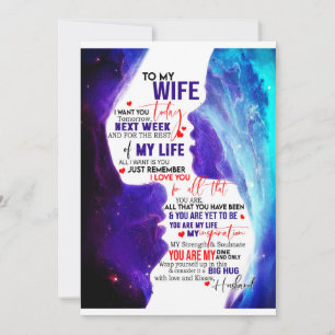 Wife Gift   Letter To My Wife Love From Husband Holiday Card