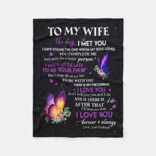 Wife Gifts   Letter To My Wife From Husband Fleece Blanket