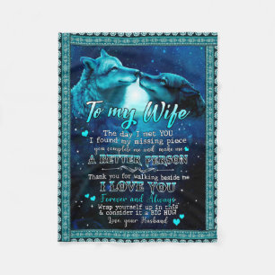 Wife Gifts Letter To My Wife I Love You Forever Fleece Blanket