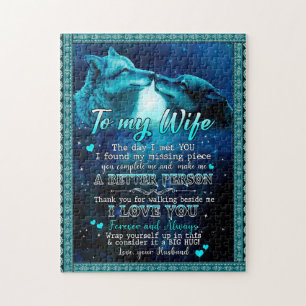 Wife Gifts   Letter To My Wife I Love You Forever Jigsaw Puzzle