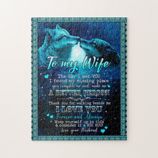 Wife Gifts | Letter To My Wife I Love You Forever Jigsaw Puzzle (Vertical)